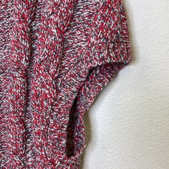 American Eagle Cardigan Sweater Cable Knit Button-Down Wool Blend Red Size L/XL - Picture 8 of 10